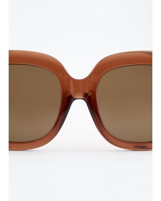 & Other Stories Brown Oversized Sunglasses