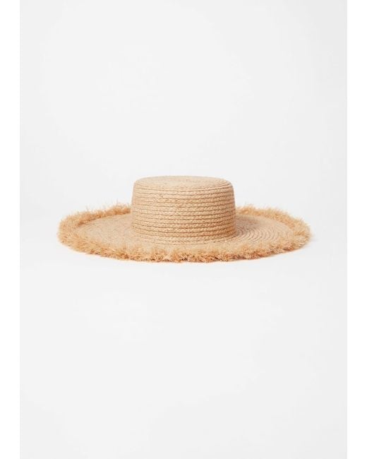 & Other Stories Natural Frayed Raffia Hat