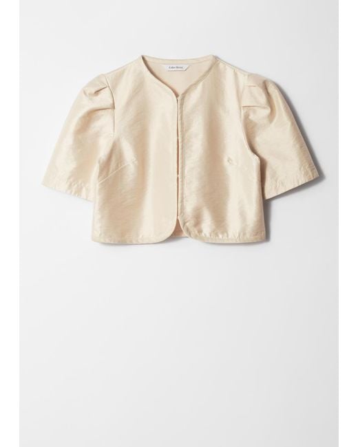 & Other Stories Natural Cropped Blouse