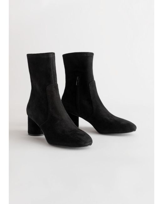 suede sock booties