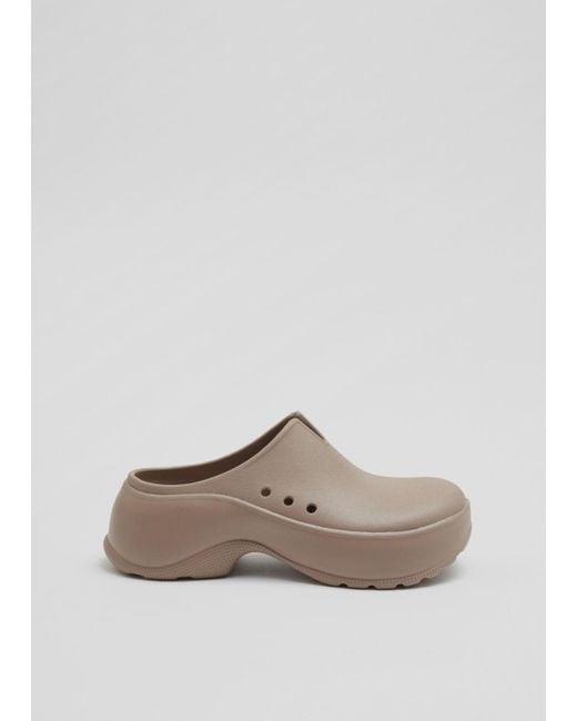 & Other Stories Gray Rubber Clogs