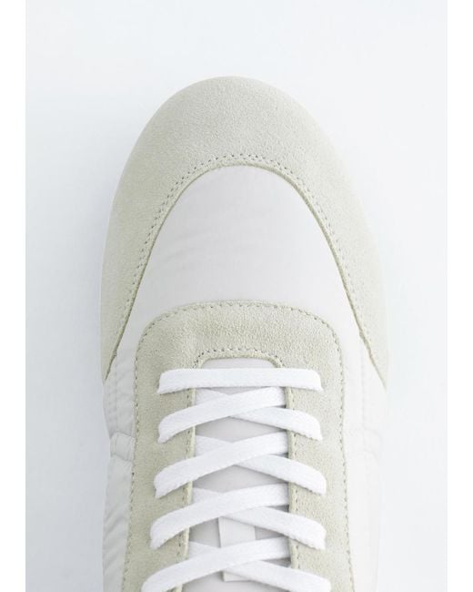 & Other Stories White Suede Trainers