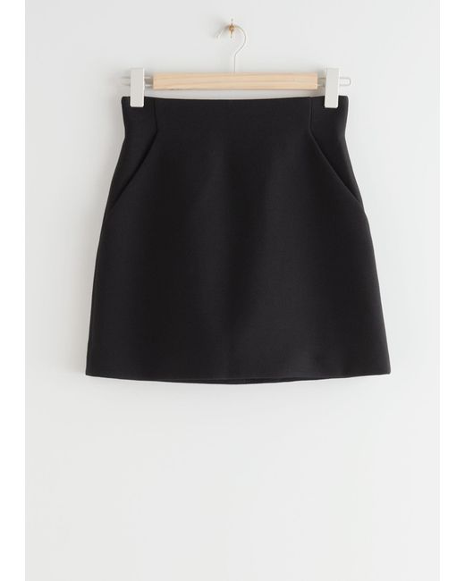 & Other Stories White A-line Mini Skirt