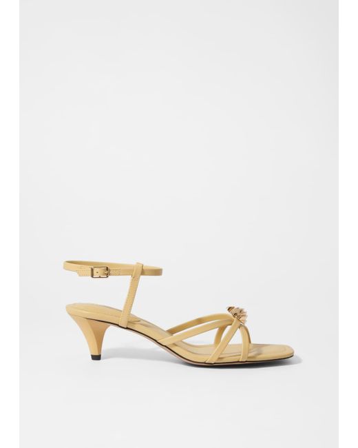 & Other Stories Multicolor Embellished Heeled Leather Sandals