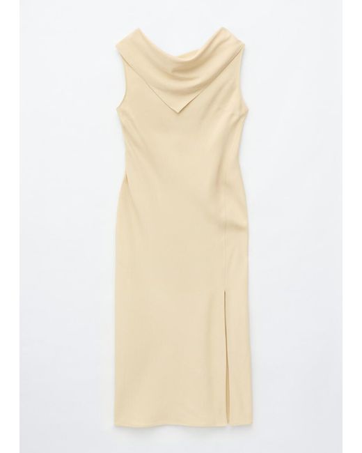 & Other Stories White Scarf-Detail Midi Dress