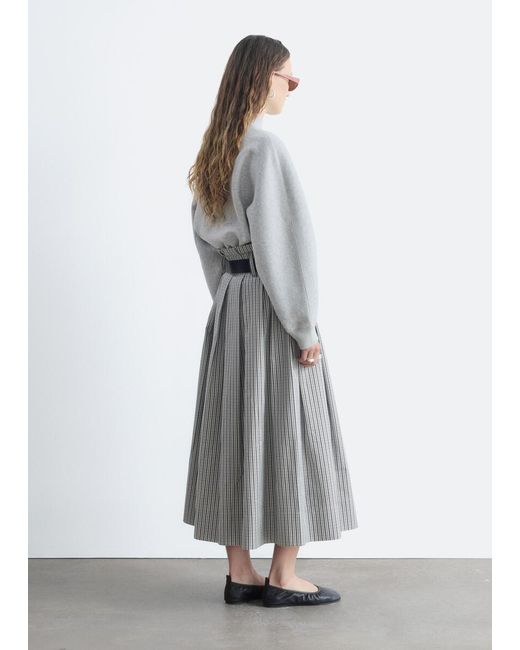 & Other Stories Gray Mock Neck Scuba Sweatshirt