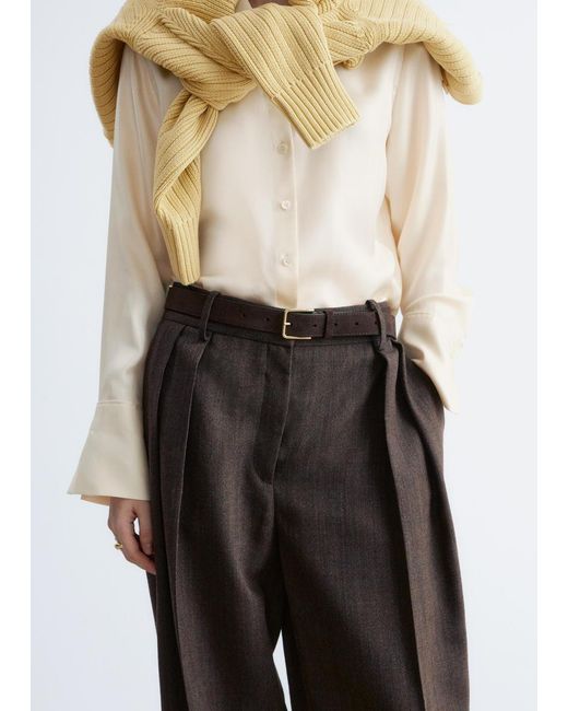 & Other Stories White Press-Crease Wool Trousers
