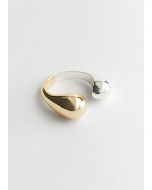 & Other Stories White Duo Tone Split Ring