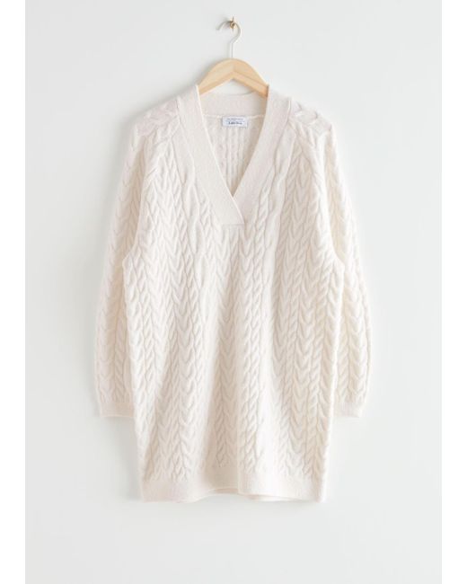 \u0026 Other Stories Cable Knit Mini Dress 