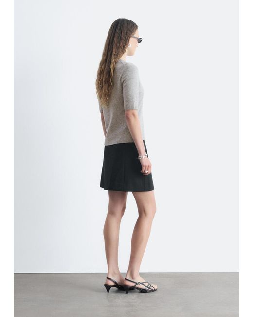 & Other Stories Black High-Waist Mini Skirt