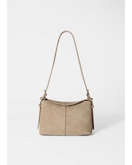 & Other Stories White Small Suede Bag