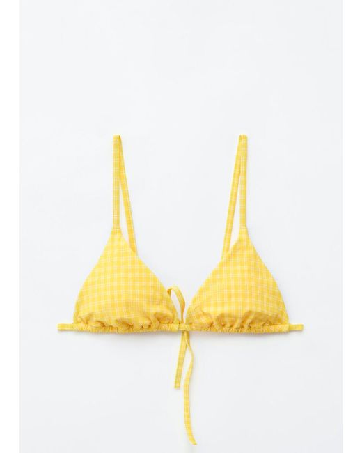 & Other Stories Natural Triangle Bikini Top