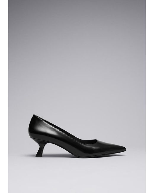 & Other Stories Gray Point-toe Pumps