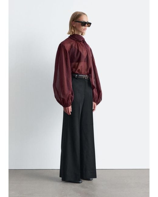 & Other Stories Black Wide Trousers