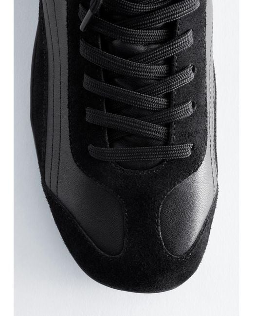 & Other Stories Black Lace-Up Ankle Boots