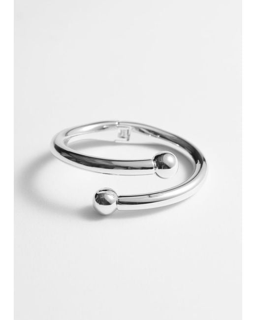 & Other Stories Gray Sleek Cuff Bracelet