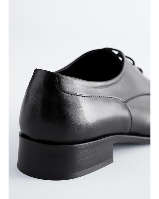 & Other Stories White Leather Derby Shoes