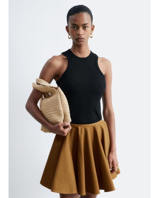& Other Stories Black Ribbed Tank Top