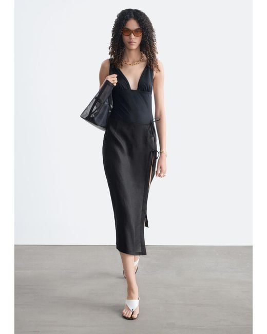 & Other Stories White Tie-Band Linen Sarong
