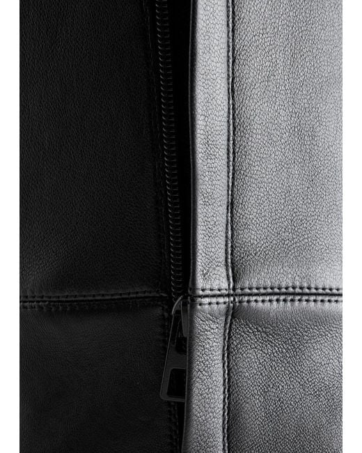 & Other Stories Black High-Shaft Leather Sock Boot