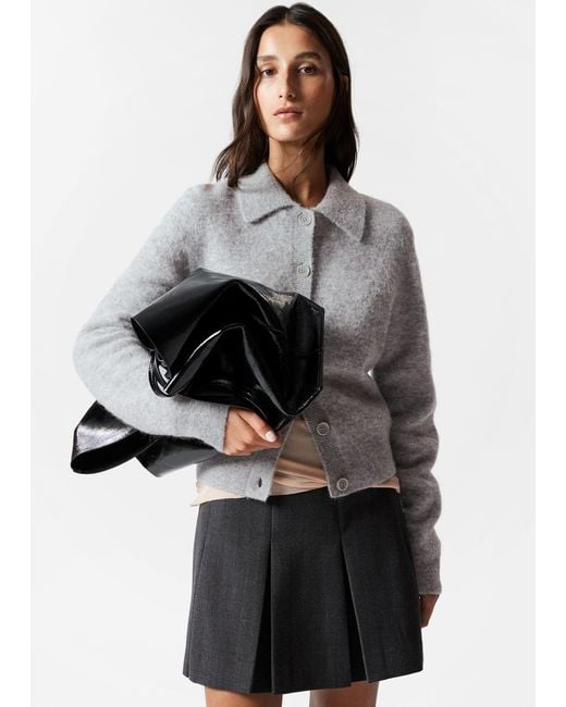 Cardigan En Maille À Col & Other Stories en coloris Gray