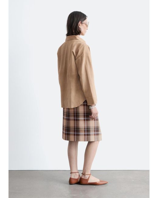 & Other Stories Natural Suede Shirt