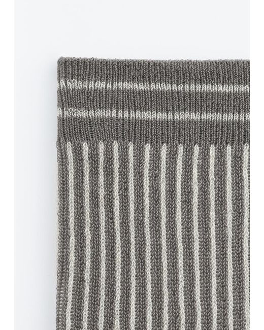 & Other Stories Gray Striped Socks