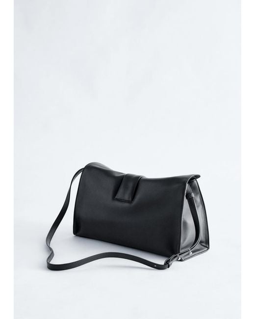 & Other Stories Black Soft Leather Clutch