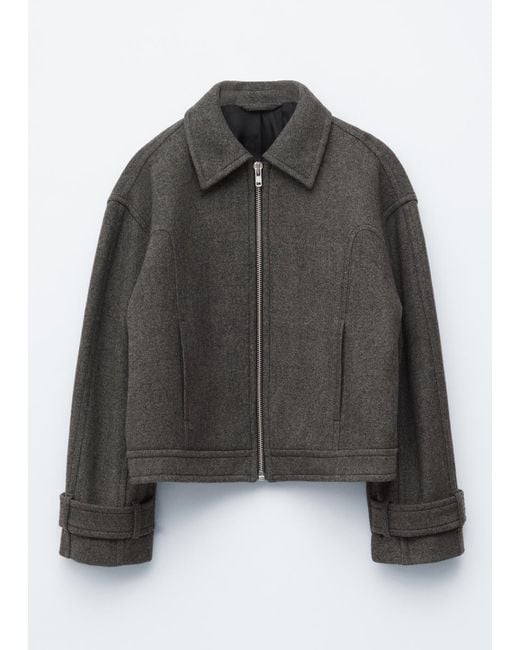 & Other Stories Black Short Wool Jacket