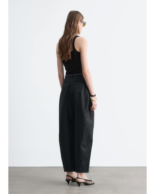 & Other Stories Black Fitted Tank Top