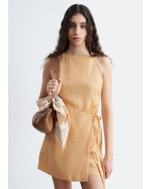 & Other Stories White Linen Mini Dress