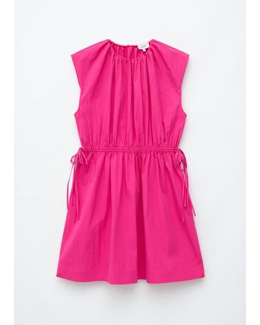& Other Stories Pink Drawstring Waist Sleeveless Dress
