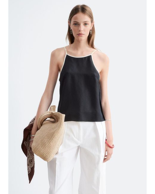 & Other Stories White Silk Tank Top