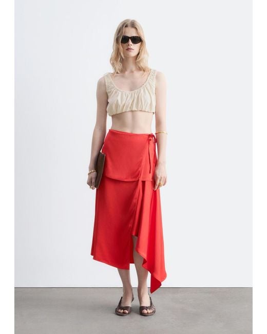& Other Stories Layered Panel Wrap Skirt