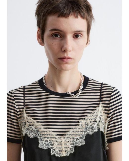 & Other Stories White Satin Slip Midi Dress