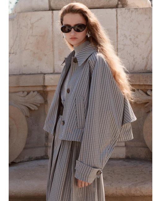 & Other Stories Gray Cropped Jacket