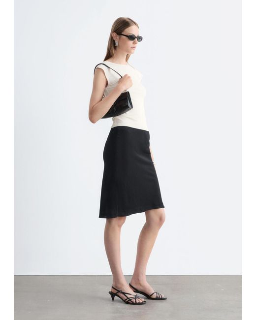 & Other Stories White Fitted Open-Back T-Shirt