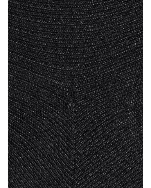 & Other Stories Black Ribbed Silk-Blend Socks
