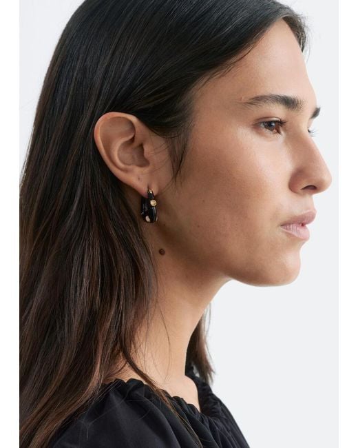 & Other Stories Blue Hoop Earrings