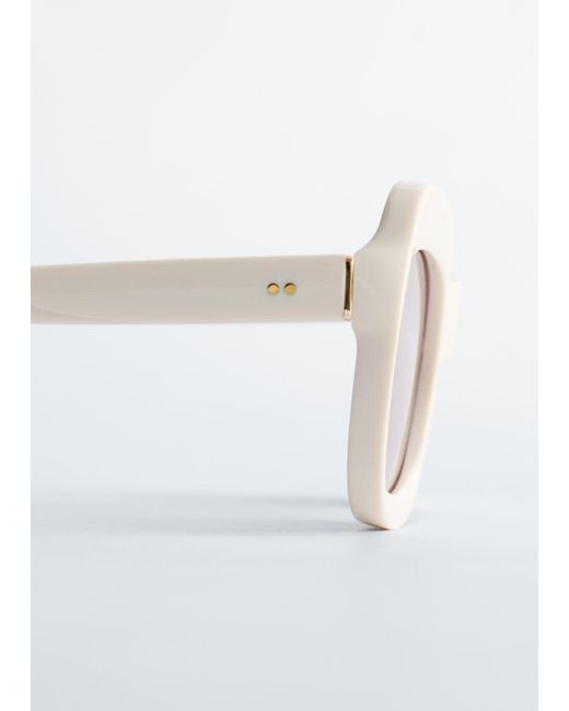 & Other Stories Pink Oval Cat-Eye Sunglasses