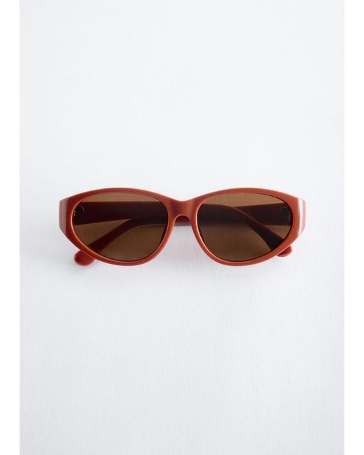 & Other Stories Blue Oval Cat-Eye Sunglasses
