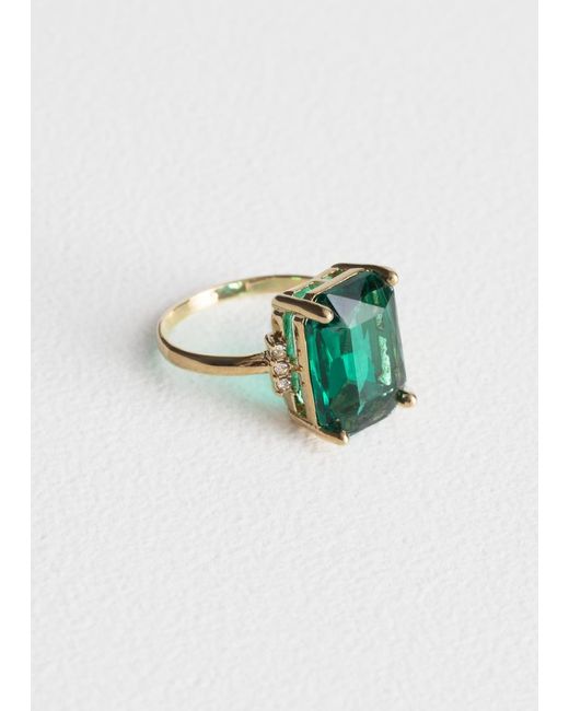 & Other Stories Blue Jewel Ring