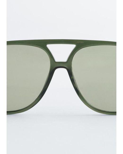 & Other Stories Black Oversized Aviator Sunglasses