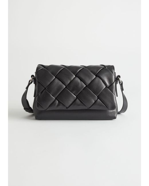 & Other Stories Braided Leather Crossbody Bag in Black Lyst