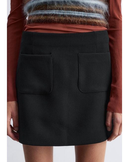 & Other Stories White A-Line Mini Skirt