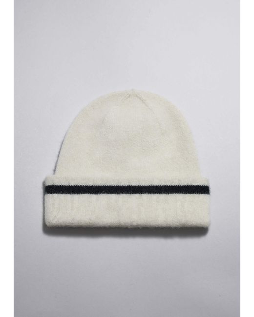 & Other Stories Gray Fold-over Brim Beanie
