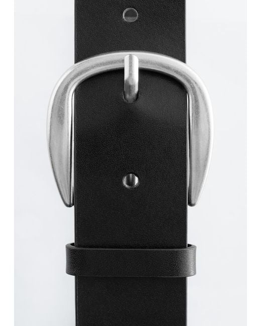 & Other Stories Black Leather Belt