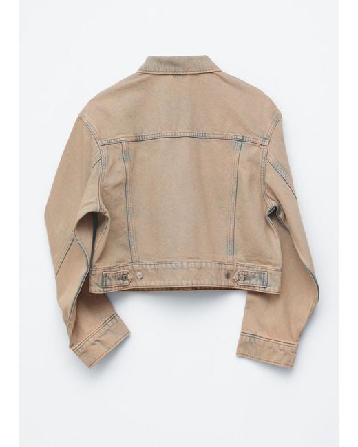 & Other Stories White Cropped Overdye Denim Jacket