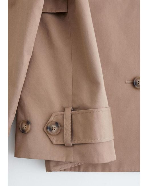 & Other Stories Natural Double-Breasted Trench Jacket