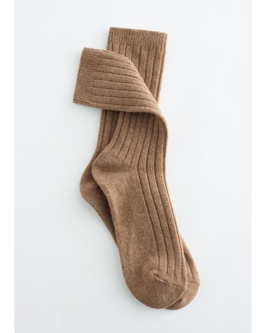 & Other Stories Natural Soft Wool Socks